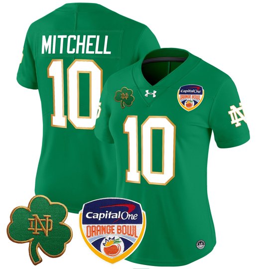 Women's Notre Dame Fighting Irish 2024 Orange Bowl Patch Vapor Limited Jersey - All Stitched