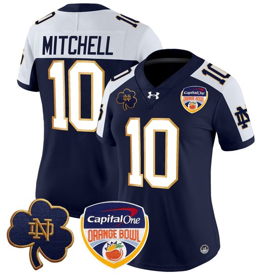 Women's Notre Dame Fighting Irish 2024 Orange Bowl Patch Vapor Limited Jersey - All Stitched
