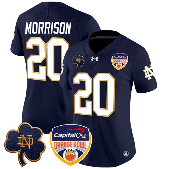 Women's Notre Dame Fighting Irish 2024 Orange Bowl Patch Vapor Limited Jersey - All Stitched