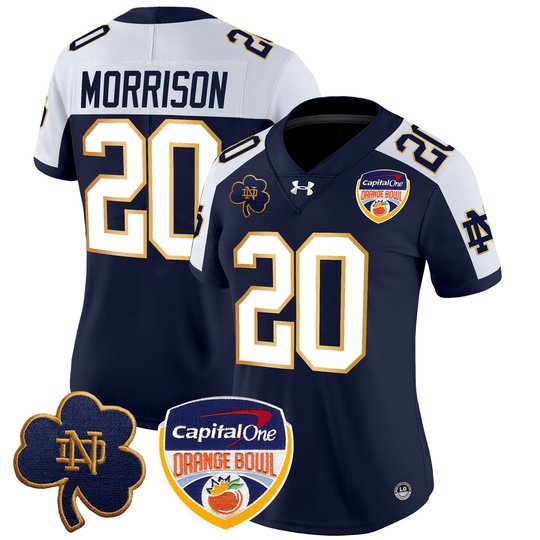 Women's Notre Dame Fighting Irish 2024 Orange Bowl Patch Vapor Limited Jersey - All Stitched