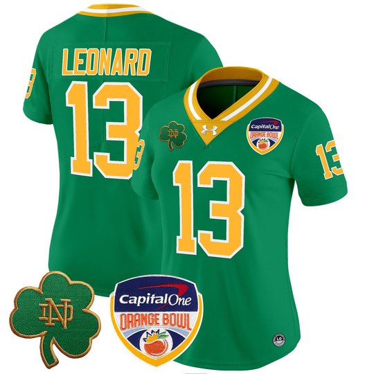 Women's Notre Dame Fighting Irish 2024 Orange Bowl Patch Vapor Limited Jersey - All Stitched