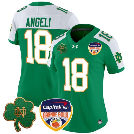 Women's Notre Dame Fighting Irish 2024 Orange Bowl Patch Vapor Limited Jersey - All Stitched