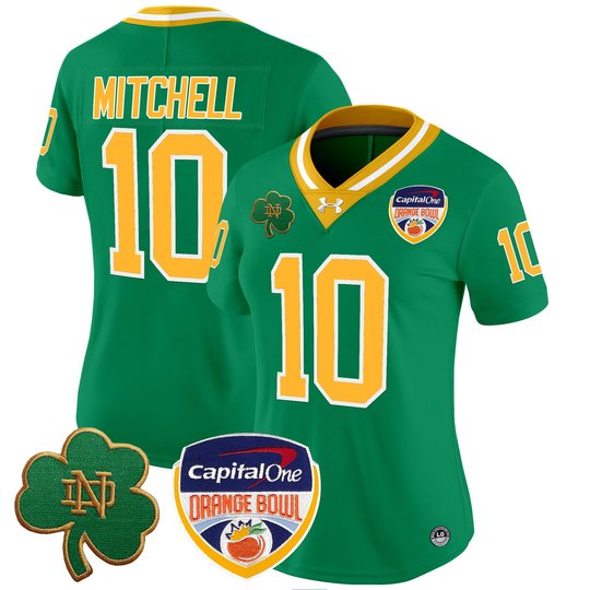 Women's Notre Dame Fighting Irish 2024 Orange Bowl Patch Vapor Limited Jersey - All Stitched