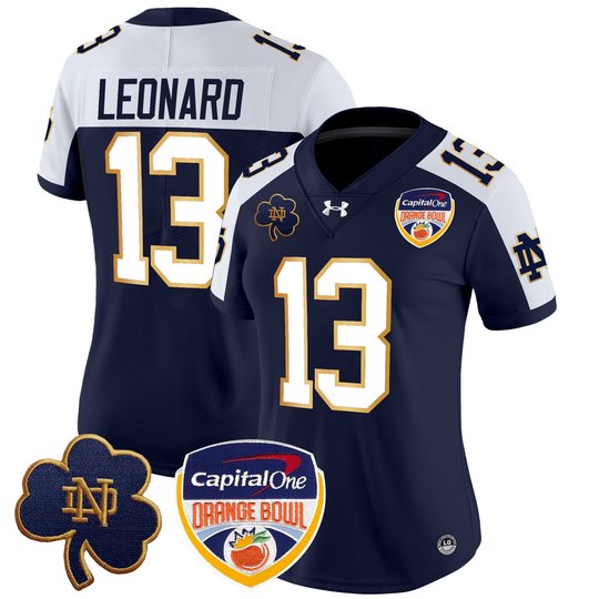Women's Notre Dame Fighting Irish 2024 Orange Bowl Patch Vapor Limited Jersey - All Stitched