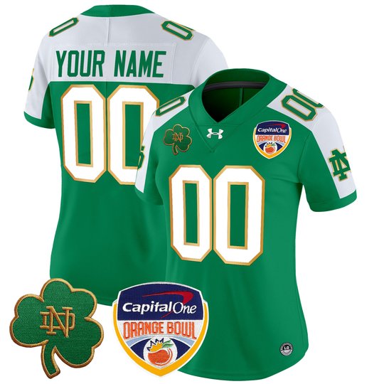Notre Dame Fighting Irish 2024 Orange Bowl Patch Vapor Limited Custom Jersey - All Stitched