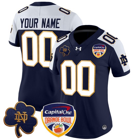 Notre Dame Fighting Irish 2024 Orange Bowl Patch Vapor Limited Custom Jersey - All Stitched