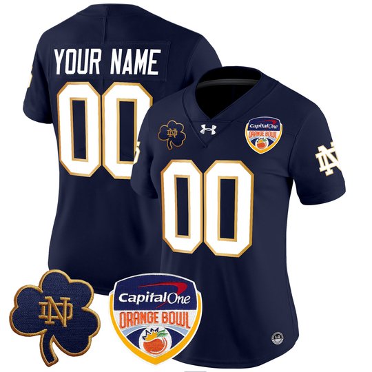 Notre Dame Fighting Irish 2024 Orange Bowl Patch Vapor Limited Custom Jersey - All Stitched