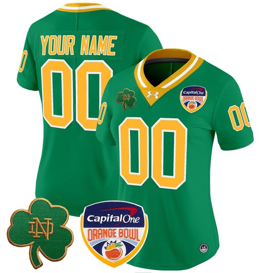 Notre Dame Fighting Irish 2024 Orange Bowl Patch Vapor Limited Custom Jersey - All Stitched