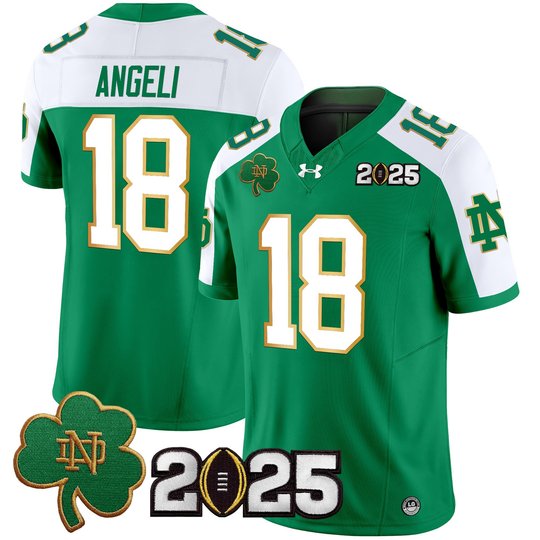 Men's Notre Dame Fighting Irish 2025 CFP Final Patch Vapor Limited Jersey - All Stitched