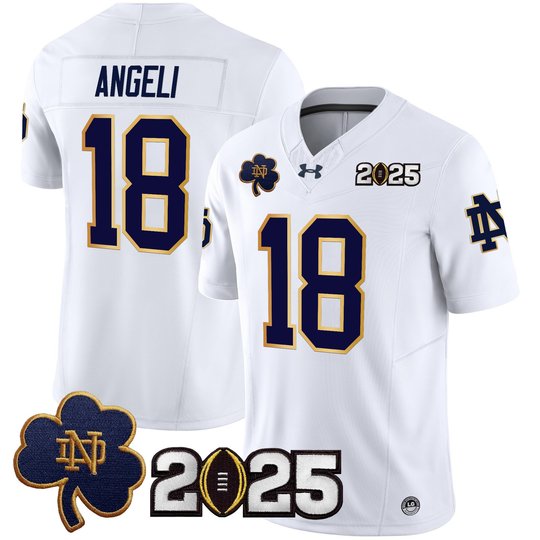 Men's Notre Dame Fighting Irish 2025 CFP Final Patch Vapor Limited Jersey - All Stitched