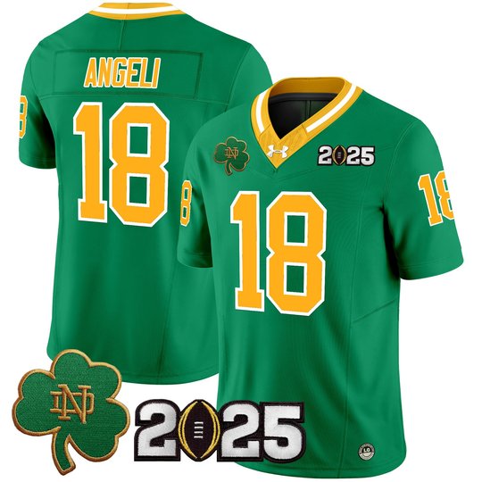 Men's Notre Dame Fighting Irish 2025 CFP Final Patch Vapor Limited Jersey - All Stitched