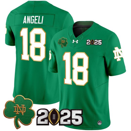 Men's Notre Dame Fighting Irish 2025 CFP Final Patch Vapor Limited Jersey - All Stitched