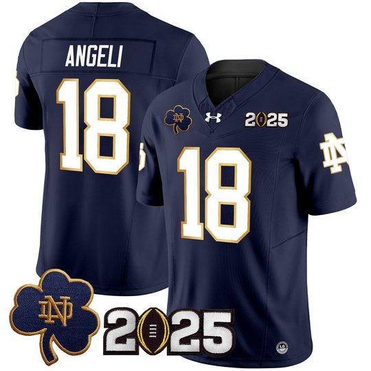 Men's Notre Dame Fighting Irish 2025 CFP Final Patch Vapor Limited Jersey - All Stitched