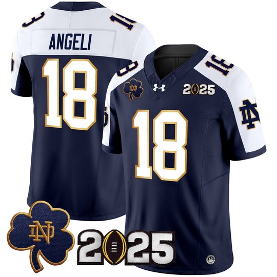 Men's Notre Dame Fighting Irish 2025 CFP Final Patch Vapor Limited Jersey - All Stitched