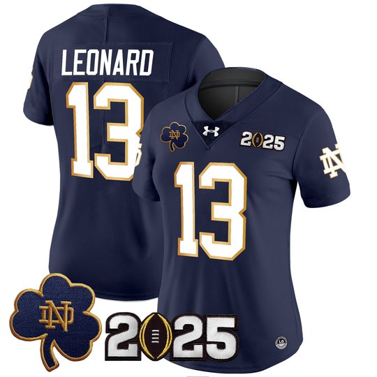 Women's Notre Dame Fighting Irish 2025 CFP Final Patch Vapor Limited Jersey - All Stitched