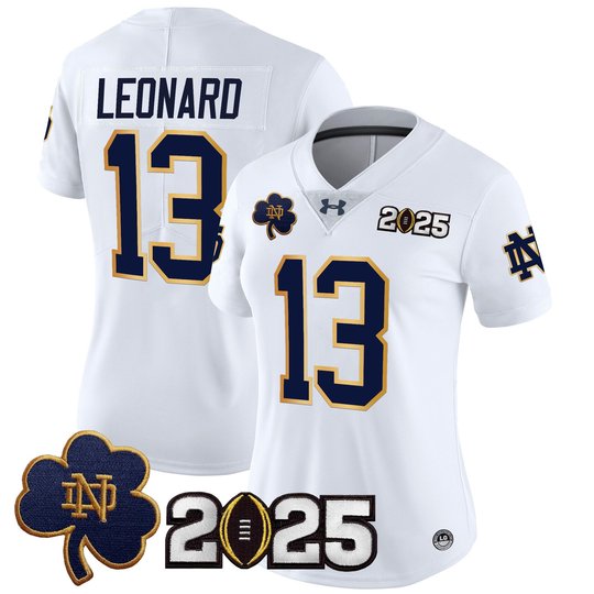 Women's Notre Dame Fighting Irish 2025 CFP Final Patch Vapor Limited Jersey - All Stitched