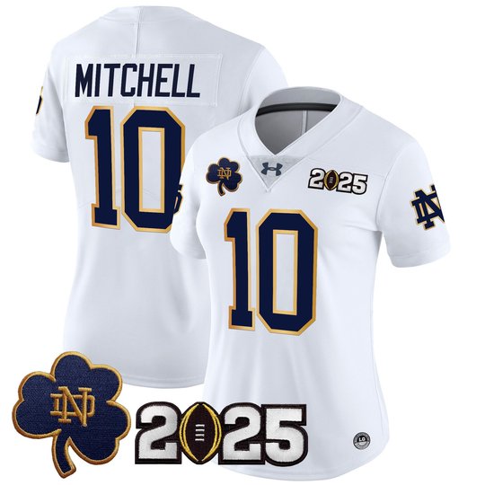 Women's Notre Dame Fighting Irish 2025 CFP Final Patch Vapor Limited Jersey - All Stitched