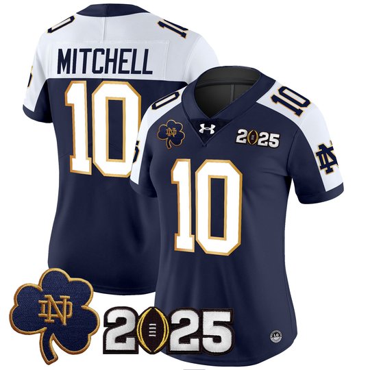 Women's Notre Dame Fighting Irish 2025 CFP Final Patch Vapor Limited Jersey - All Stitched