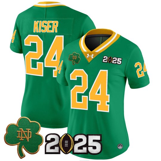 Women's Notre Dame Fighting Irish 2025 CFP Final Patch Vapor Limited Jersey - All Stitched