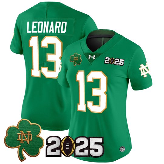Women's Notre Dame Fighting Irish 2025 CFP Final Patch Vapor Limited Jersey - All Stitched