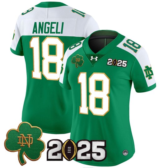 Women's Notre Dame Fighting Irish 2025 CFP Final Patch Vapor Limited Jersey - All Stitched