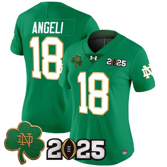 Women's Notre Dame Fighting Irish 2025 CFP Final Patch Vapor Limited Jersey - All Stitched