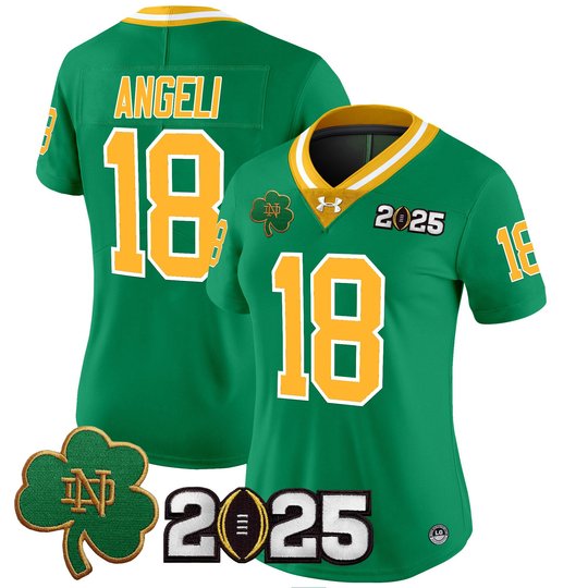 Women's Notre Dame Fighting Irish 2025 CFP Final Patch Vapor Limited Jersey - All Stitched