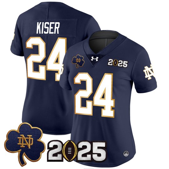 Women's Notre Dame Fighting Irish 2025 CFP Final Patch Vapor Limited Jersey - All Stitched