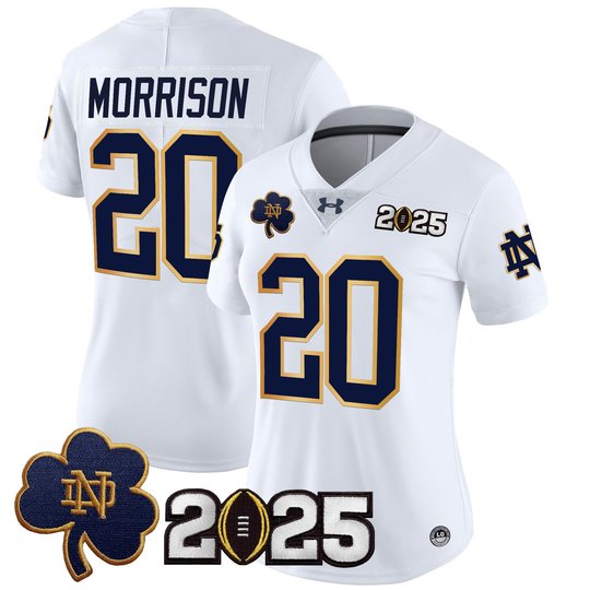 Women's Notre Dame Fighting Irish 2025 CFP Final Patch Vapor Limited Jersey - All Stitched