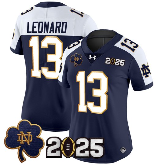 Women's Notre Dame Fighting Irish 2025 CFP Final Patch Vapor Limited Jersey - All Stitched