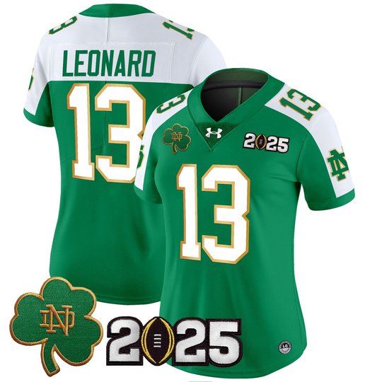 Women's Notre Dame Fighting Irish 2025 CFP Final Patch Vapor Limited Jersey - All Stitched