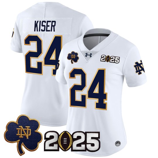 Women's Notre Dame Fighting Irish 2025 CFP Final Patch Vapor Limited Jersey - All Stitched