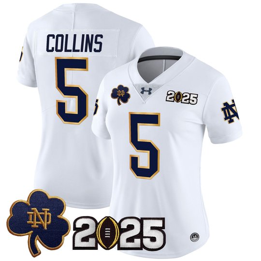 Women's Notre Dame Fighting Irish 2025 CFP Final Patch Vapor Limited Jersey - All Stitched