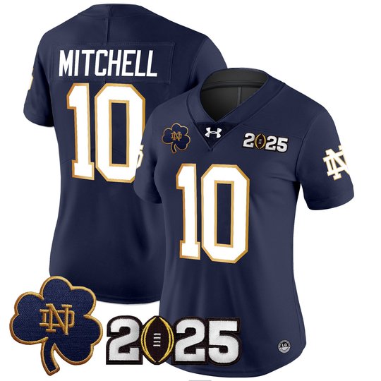 Women's Notre Dame Fighting Irish 2025 CFP Final Patch Vapor Limited Jersey - All Stitched
