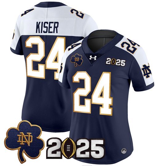 Women's Notre Dame Fighting Irish 2025 CFP Final Patch Vapor Limited Jersey - All Stitched