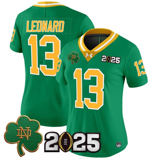 Women's Notre Dame Fighting Irish 2025 CFP Final Patch Vapor Limited Jersey - All Stitched