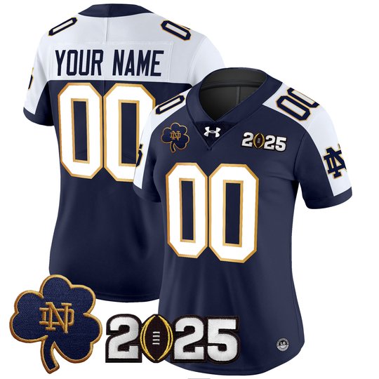 Notre Dame Fighting Irish 2025 CFP Final Patch Vapor Limited Custom Jersey - All Stitched