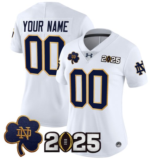 Notre Dame Fighting Irish 2025 CFP Final Patch Vapor Limited Custom Jersey - All Stitched