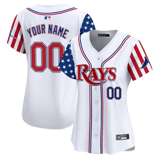 Tampa Bay Rays 2025 Independence Day Vapor Premier Limited Custom Jersey - All Stitched