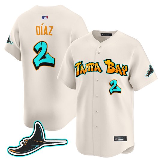 Men's Tampa Bay Rays 'Graffiti Gulfside Edition' Vapor Premier Limited Jersey - All Stitched