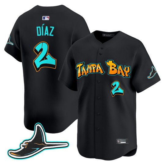 Men's Tampa Bay Rays 'Graffiti Gulfside Edition' Vapor Premier Limited Jersey - All Stitched
