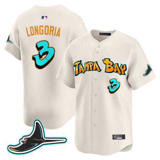 Men's Tampa Bay Rays 'Graffiti Gulfside Edition' Vapor Premier Limited Jersey - All Stitched