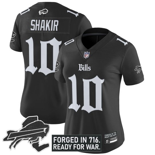 Women's Buffalo Bills 'Gothic Cold Front Edition' Vapor Limited Jersey - All Stitched