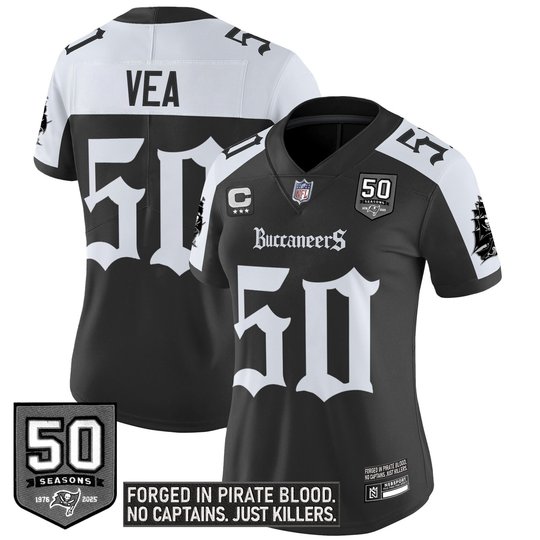 Women's Tampa Bay Buccaneers 'Gothic Pirate Shadows Edition' Limited Jersey - All Stitched