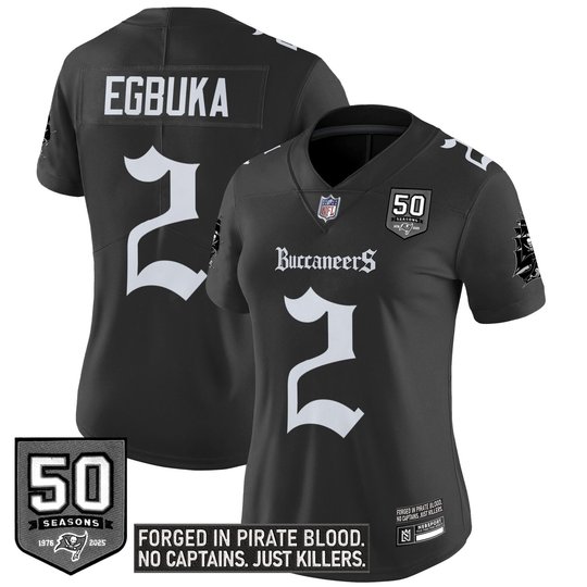 Women's Tampa Bay Buccaneers 'Gothic Pirate Shadows Edition' Limited Jersey - All Stitched