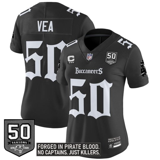 Women's Tampa Bay Buccaneers 'Gothic Pirate Shadows Edition' Limited Jersey - All Stitched