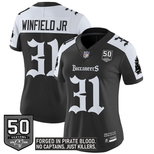 Women's Tampa Bay Buccaneers 'Gothic Pirate Shadows Edition' Limited Jersey - All Stitched