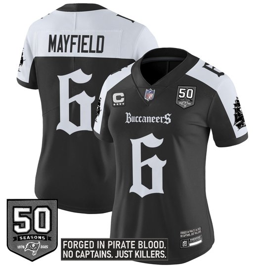 Women's Tampa Bay Buccaneers 'Gothic Pirate Shadows Edition' Limited Jersey - All Stitched