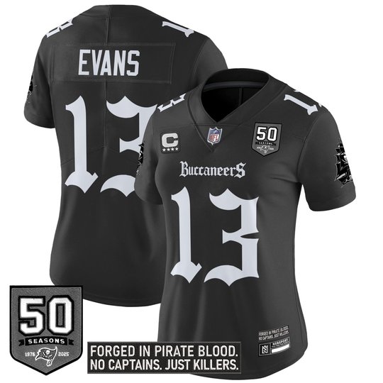 Women's Tampa Bay Buccaneers 'Gothic Pirate Shadows Edition' Limited Jersey - All Stitched