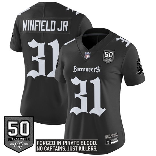 Women's Tampa Bay Buccaneers 'Gothic Pirate Shadows Edition' Limited Jersey - All Stitched
